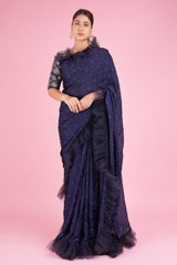 Blue Saree Gown4942 video